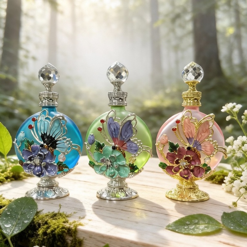 Perfume Fragrance Base - 4 قطع زجاجات عطر فارغة بقاعدة